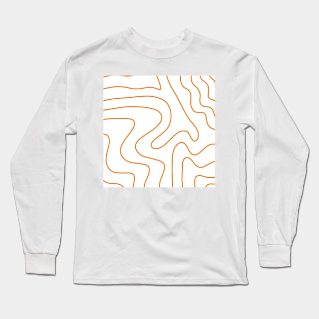 red lines with white background pattern Long Sleeve T-Shirt by Artistic_st